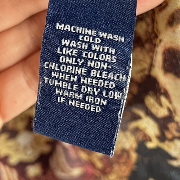 Chaps Top Womens 2X Medallion Blouse 3/4 Sleeve Artsy Ethnic Southwestern Aztec - Picture 6 of 13